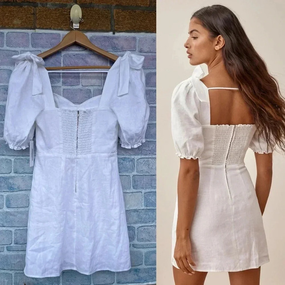 Reformation Spring Linen Dress New size 4 - Picture 3 of 15